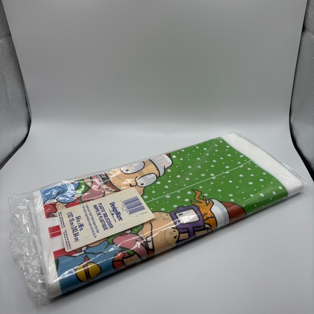 VTG Rugrats Plastic Tablecover 54 "x96" American Greetings Winter Holidays NEW